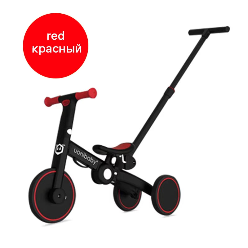 Lazychild Tricycle for Kids Hot 5-In-1 Infant Trike Foldable Baby Balance Bike Kick Scooter Child Stroller Gift for 1-6 Years