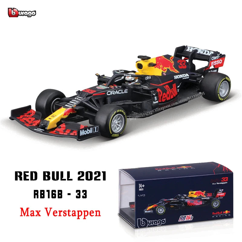 1:43 F1 Red Bull Racing Rb16B 2021 NO33 Alloy Luxury Vehicle Diecast Cars Model Toy Collection Gift