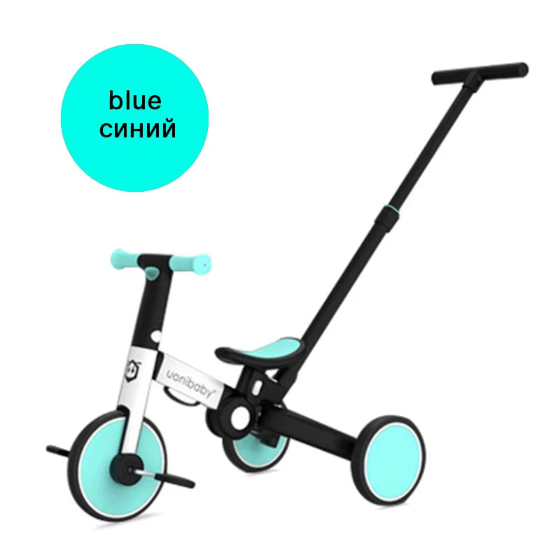 Lazychild Tricycle for Kids Hot 5-In-1 Infant Trike Foldable Baby Balance Bike Kick Scooter Child Stroller Gift for 1-6 Years
