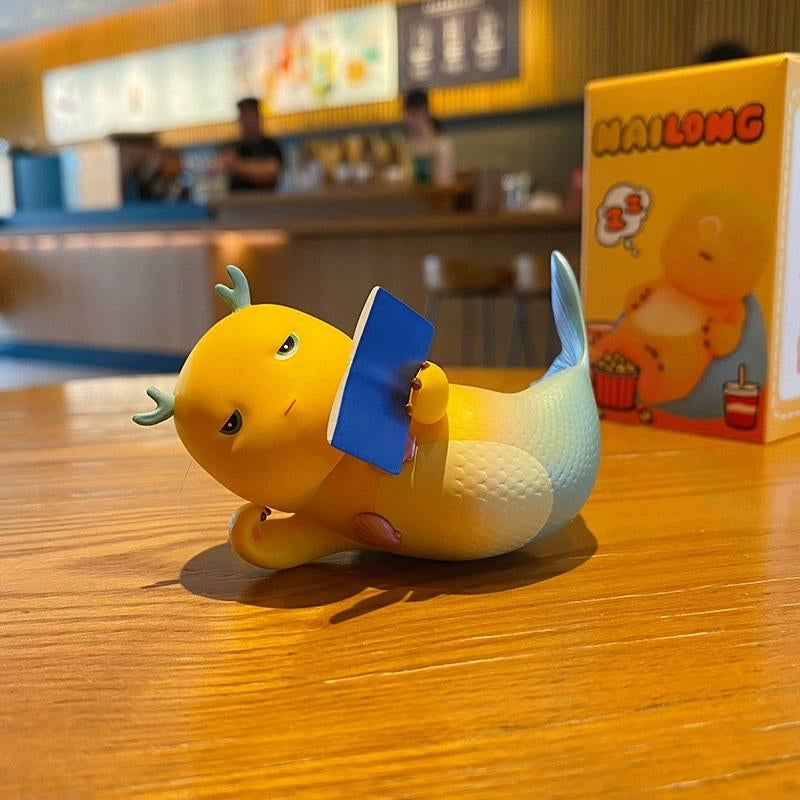 Nailong Dino Blind Box,Kawaii Cute Cartoon Yellow Dinosaur Figure Decor for Home Decor for Party Anime Gift Toys