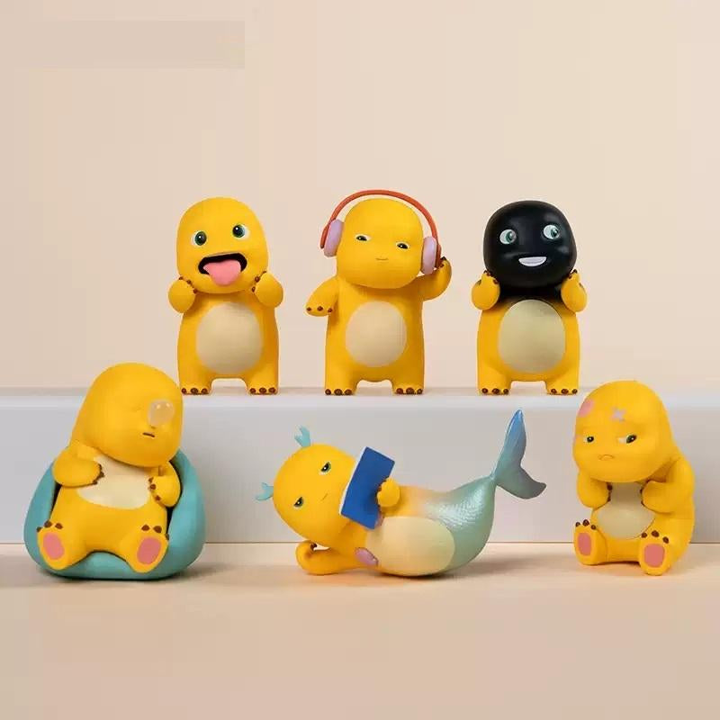 Nailong Dino Blind Box,Kawaii Cute Cartoon Yellow Dinosaur Figure Decor for Home Decor for Party Anime Gift Toys