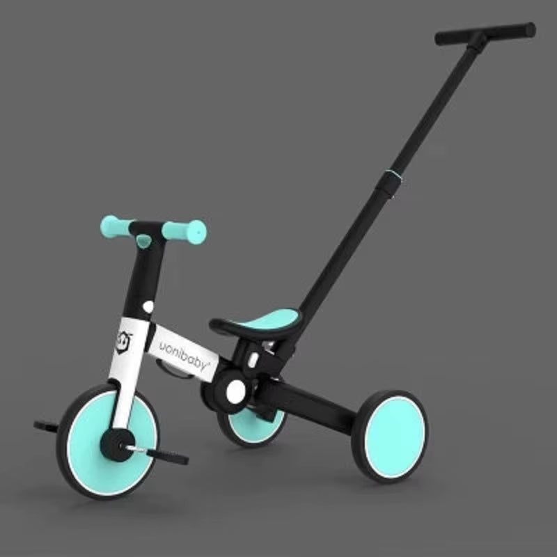 Lazychild Tricycle for Kids Hot 5-In-1 Infant Trike Foldable Baby Balance Bike Kick Scooter Child Stroller Gift for 1-6 Years