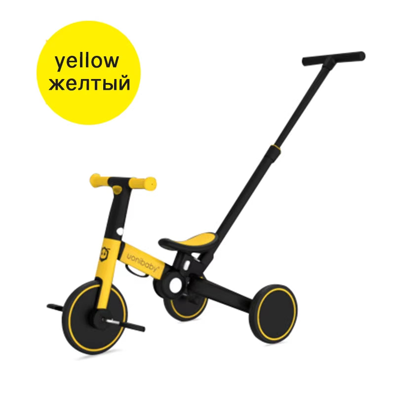 Lazychild Tricycle for Kids Hot 5-In-1 Infant Trike Foldable Baby Balance Bike Kick Scooter Child Stroller Gift for 1-6 Years