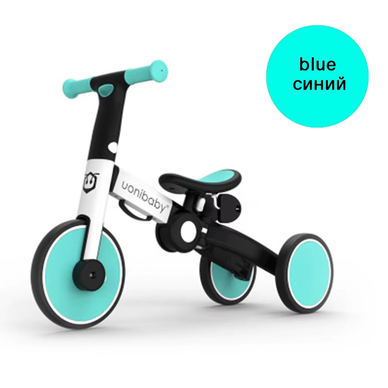 Lazychild Tricycle for Kids Hot 5-In-1 Infant Trike Foldable Baby Balance Bike Kick Scooter Child Stroller Gift for 1-6 Years