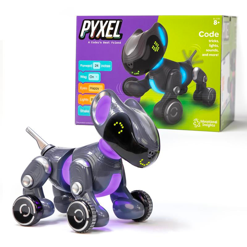 Educational Insights PYXEL a Coder’S Best Friend - Coding Robots for Kids with Blockly & Python Coding Languages, Coding for Kids Ages 8+, STEM Toys