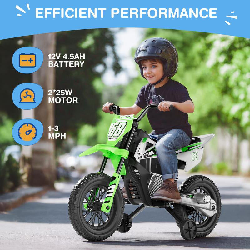 LIGIANT S6 12V Kids Motorcycle, 2X25W Ride on Motorbike, Equipped with Wireless Connection, Self-Control Throttle Grip, Idea Gift for Kids Aged 3-8
