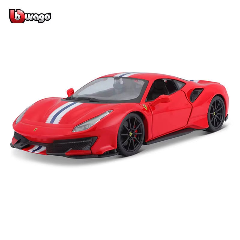 1:24 Scale Ferrari 488 PISTA STRADALE Alloy Luxury Vehicle Diecast Cars Model Toy Collection Gift