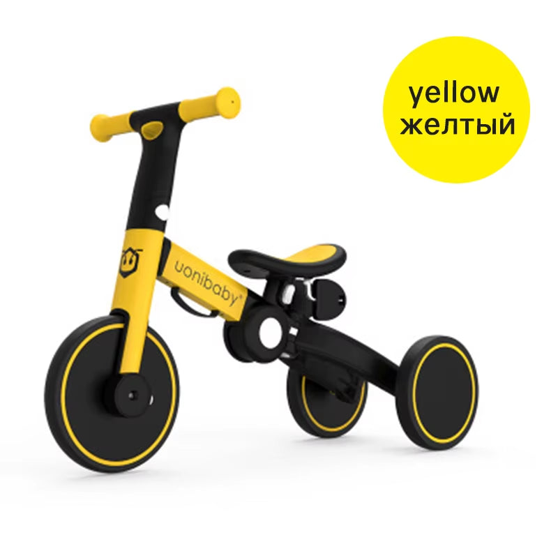 Lazychild Tricycle for Kids Hot 5-In-1 Infant Trike Foldable Baby Balance Bike Kick Scooter Child Stroller Gift for 1-6 Years