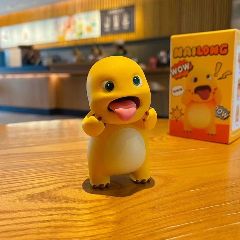 Nailong Dino Blind Box,Kawaii Cute Cartoon Yellow Dinosaur Figure Decor for Home Decor for Party Anime Gift Toys