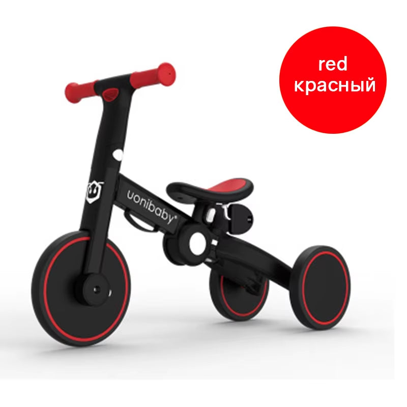Lazychild Tricycle for Kids Hot 5-In-1 Infant Trike Foldable Baby Balance Bike Kick Scooter Child Stroller Gift for 1-6 Years