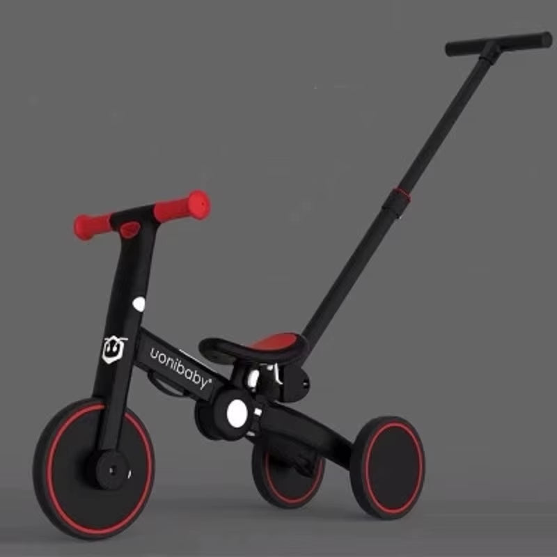 Lazychild Tricycle for Kids Hot 5-In-1 Infant Trike Foldable Baby Balance Bike Kick Scooter Child Stroller Gift for 1-6 Years