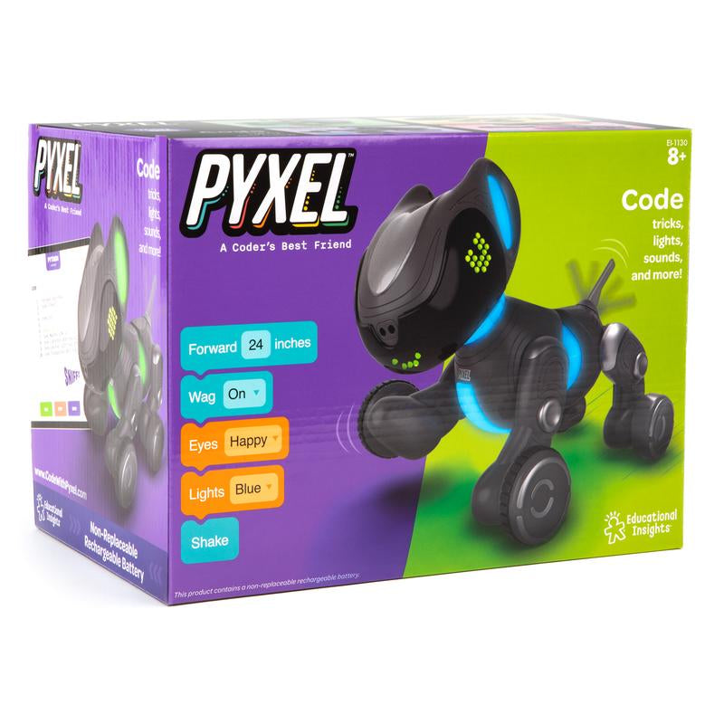 Educational Insights PYXEL a Coder’S Best Friend - Coding Robots for Kids with Blockly & Python Coding Languages, Coding for Kids Ages 8+, STEM Toys