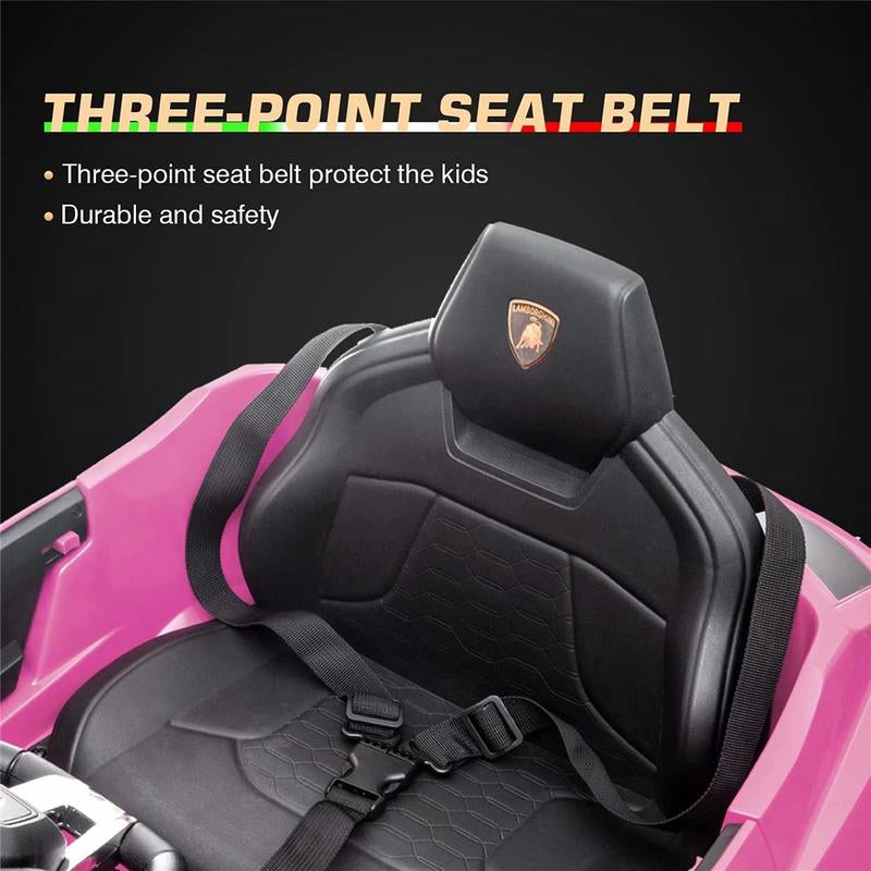 Coclub Lamborghini Urus 12V Electric Powered Ride on Car Toys for Girls Boys, Pink Kids Electric Vehicles Ride on Toys with Remote Control, Foot Pedal, MP3 Player and LED Headlights, CL61, Gift for Boys and Girls
