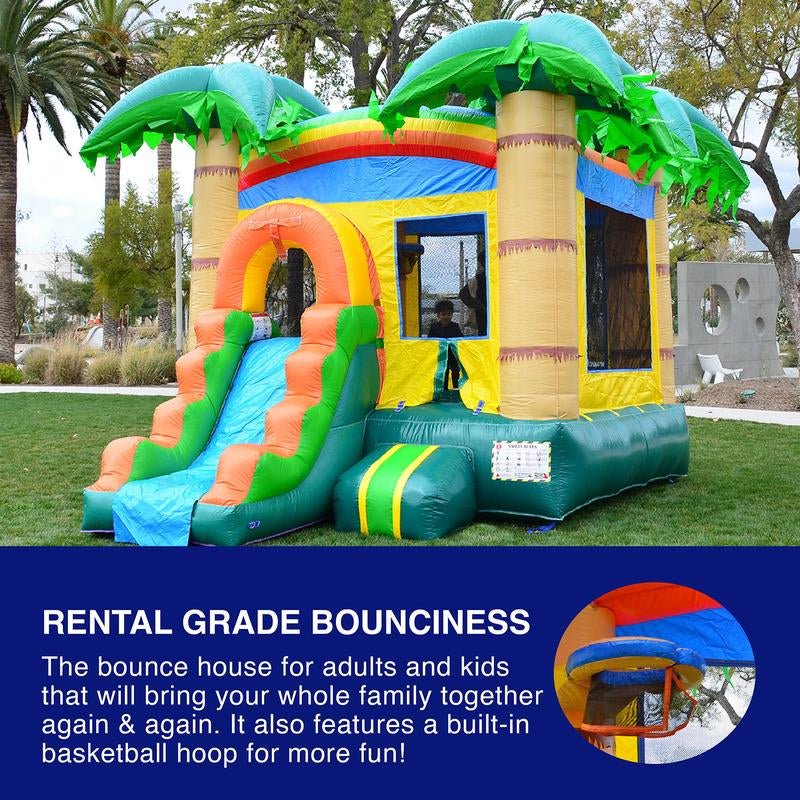 Tropical Breeze Bounce House with Slide Combo