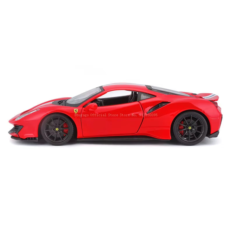 1:24 Scale Ferrari 488 PISTA STRADALE Alloy Luxury Vehicle Diecast Cars Model Toy Collection Gift