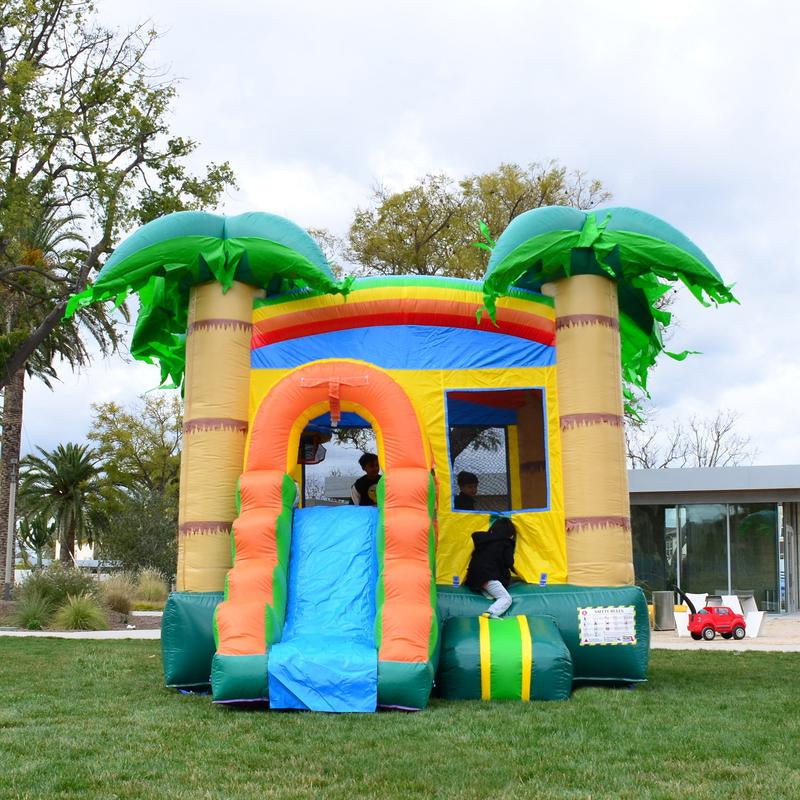 Tropical Breeze Bounce House with Slide Combo