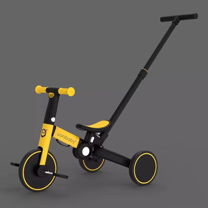 Lazychild Tricycle for Kids Hot 5-In-1 Infant Trike Foldable Baby Balance Bike Kick Scooter Child Stroller Gift for 1-6 Years